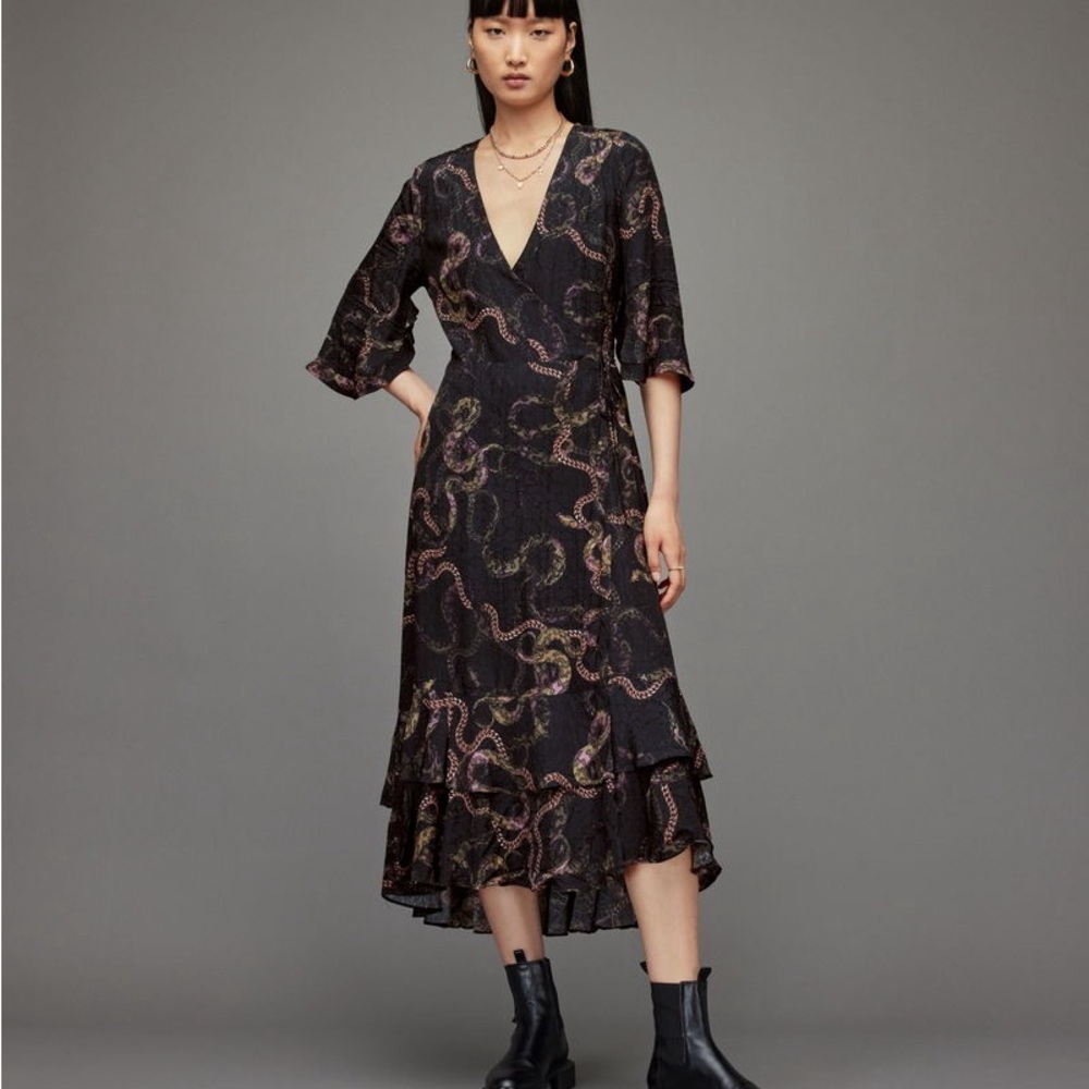 All Saints Delano Tempest Long Sleeve Dress